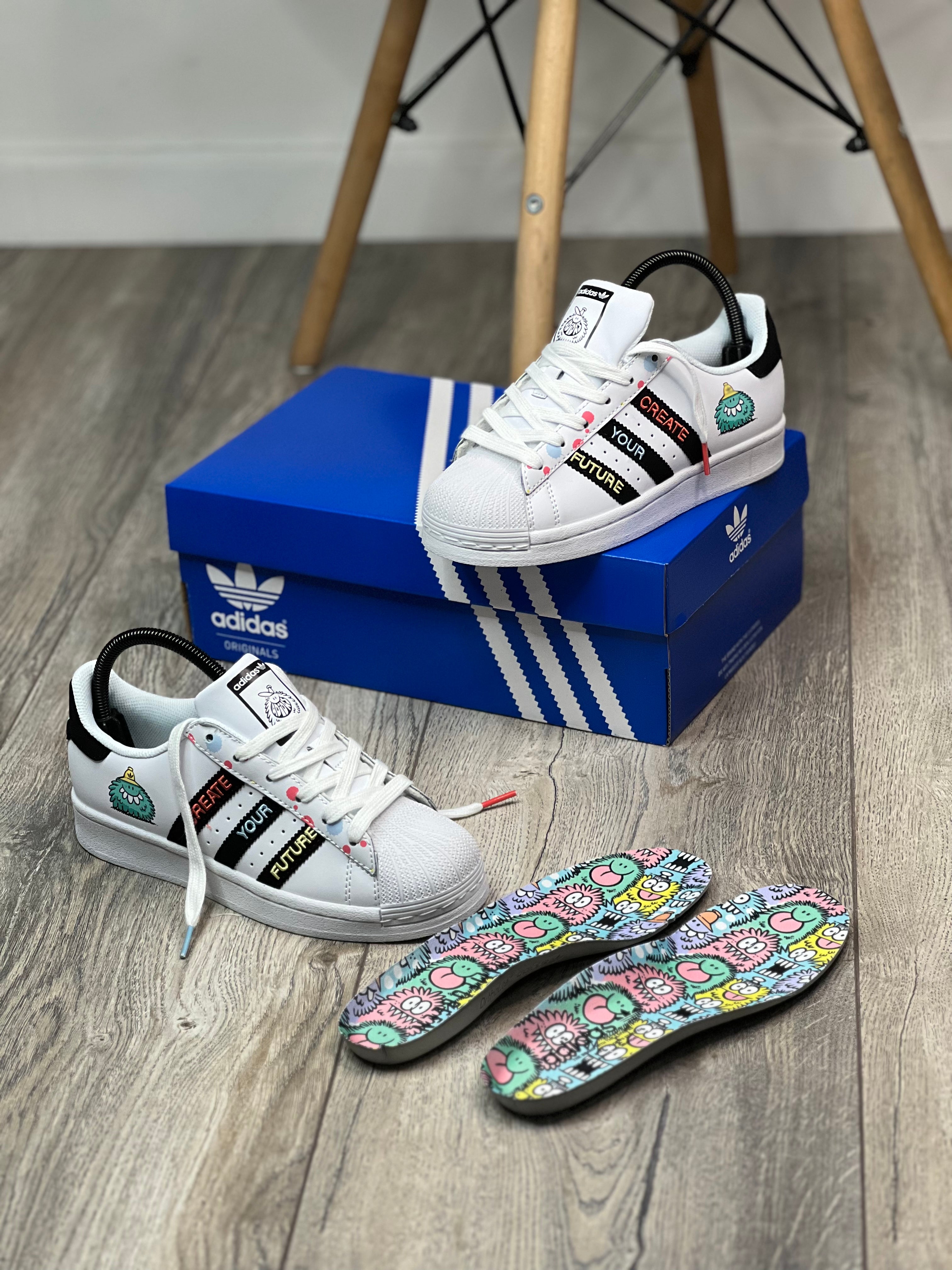 Azul Tenis Superstar Hombre Zapato Adidas Superstar Blanco Y Azul