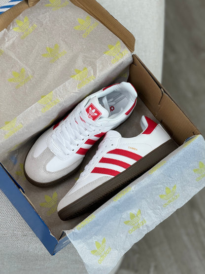 Adidas Samba Originals White and Red