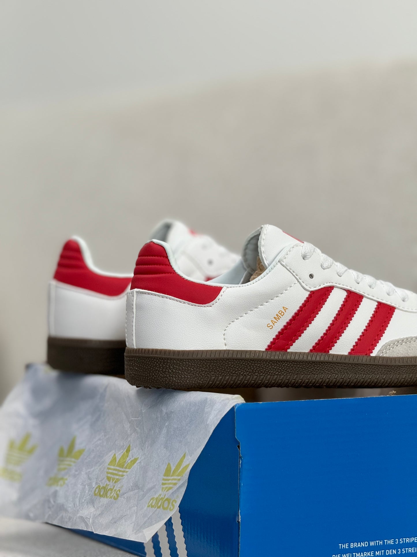 Adidas Samba Originals White and Red