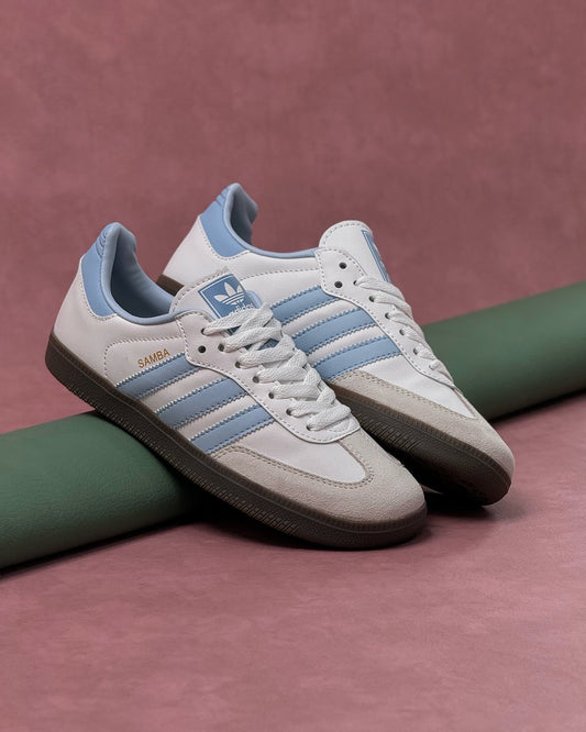 Adidas Samba White Halo Blue