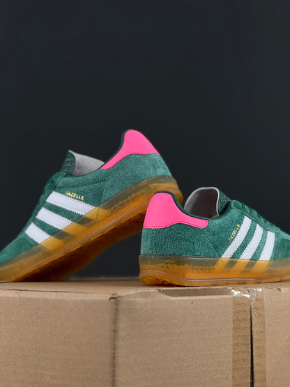 Adidas Gazelle Indoor Green Lucid Pink