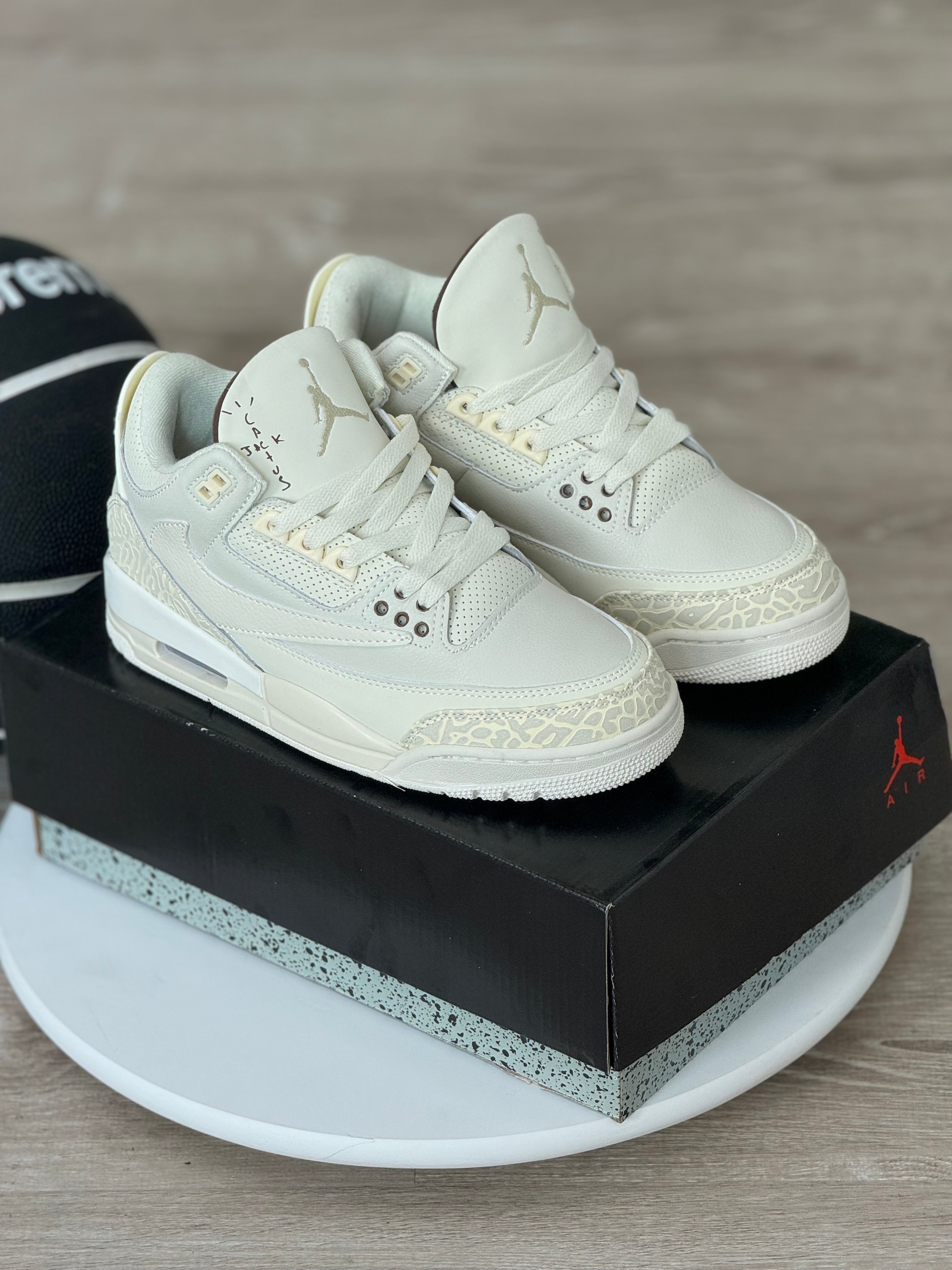 Jordan retro 3 travis scott on sale